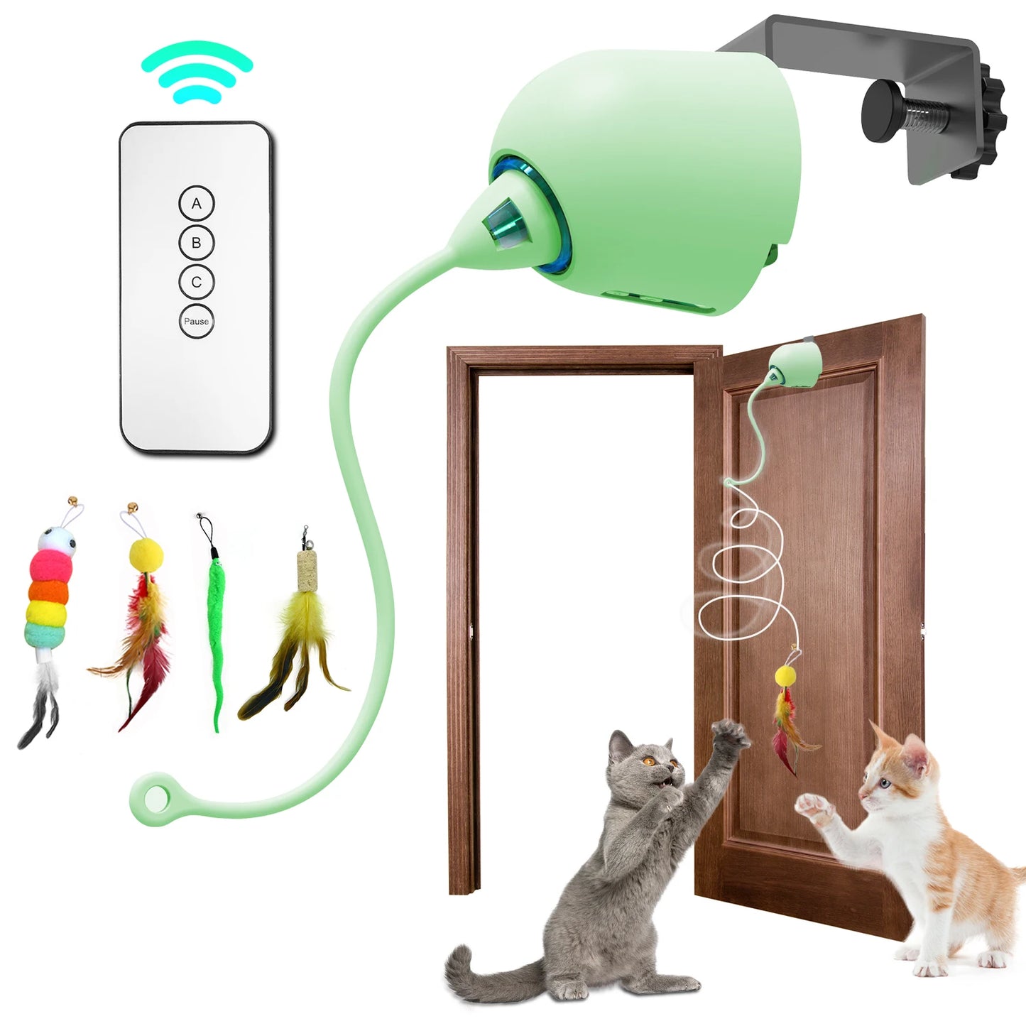 INKZOO Interactive Feather Cat Toy – Best Automatic Chaser