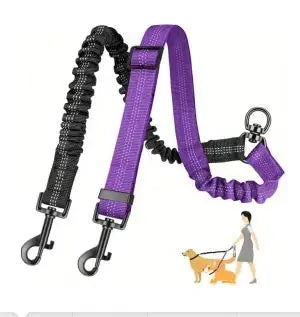 π Dual Dog Leash with Shock Absorber β Double the Fun, Double the Control! πΎ