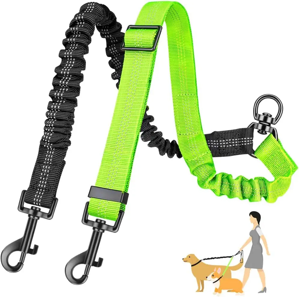 π Dual Dog Leash with Shock Absorber β Double the Fun, Double the Control! πΎ