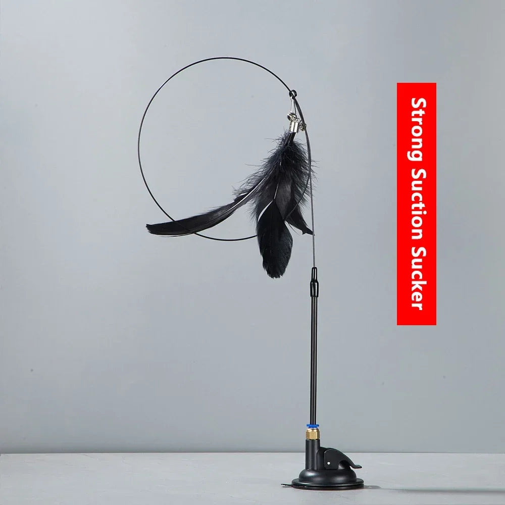 Interactive Cat Feather Teaser Wand ππΎ