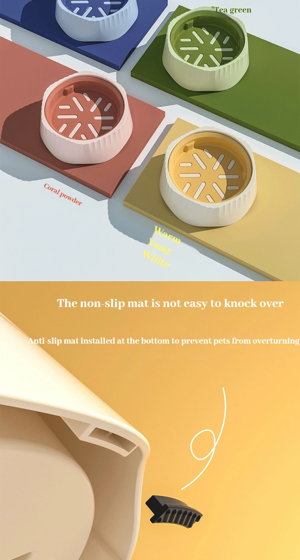 Anti-Spill Slow Feeder Bowl โ Anti-Slip, Healthy Eating Solution ๐พ