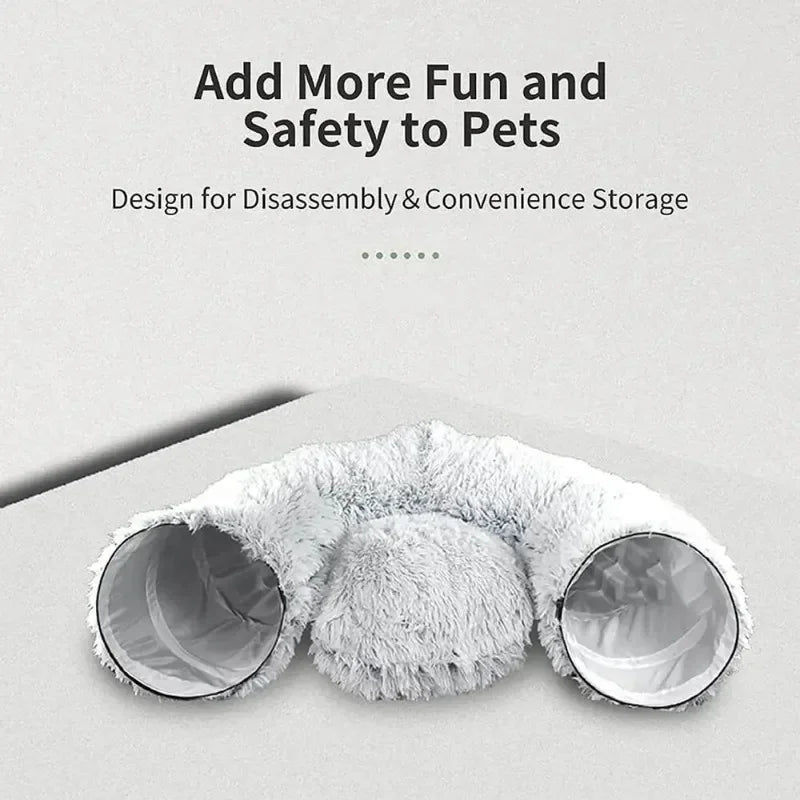 Fluffy Tunnel Cat Bed: Best Cozy Play Space for Indoor Cats! 😺✨