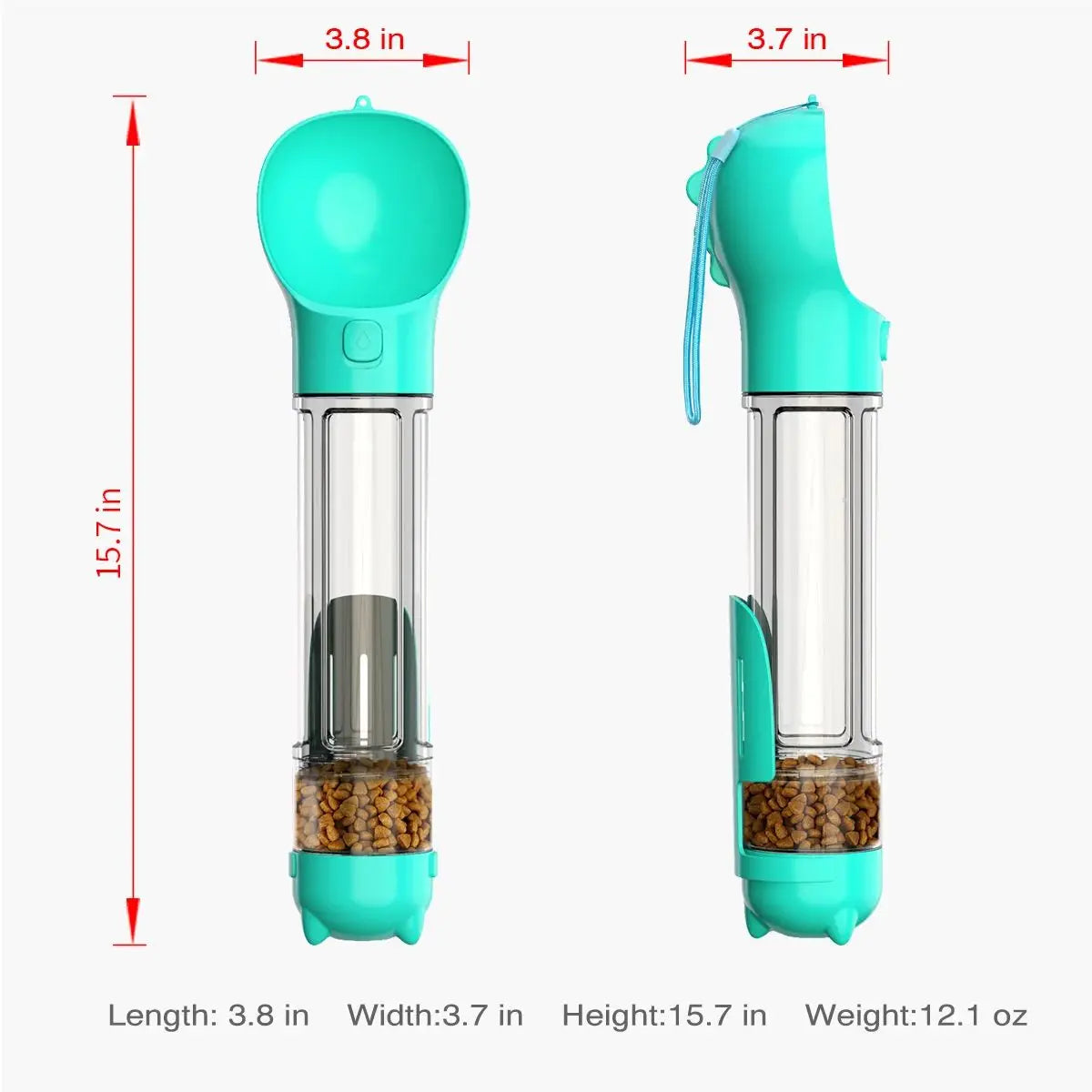 Multifunctional Pet Travel Bottle - Water, Food & Poop Bag Dispenser ๐พ