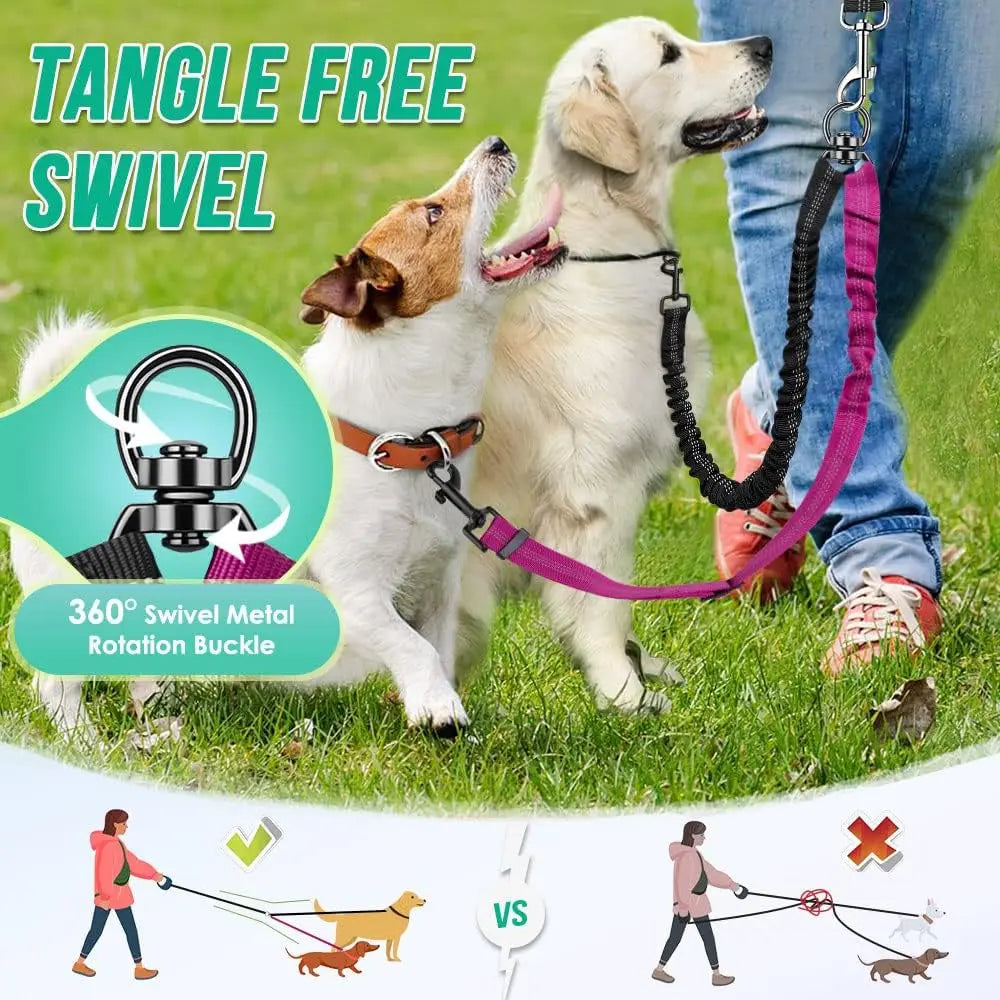 π Dual Dog Leash with Shock Absorber β Double the Fun, Double the Control! πΎ