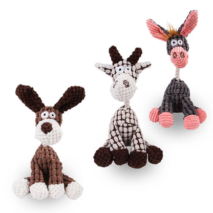Animal Squeaky Plush Dog Toy