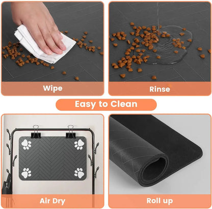 🚀 Absorbent & Non-Slip Pet Feeding Mat – Waterproof for Dogs & Cats 🐾