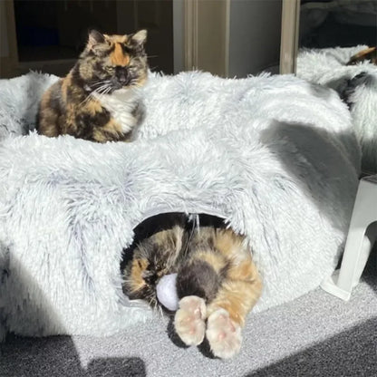 Fluffy Tunnel Cat Bed: Best Cozy Play Space for Indoor Cats! 😺✨