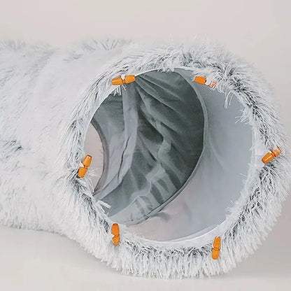 Fluffy Tunnel Cat Bed: Best Cozy Play Space for Indoor Cats! 😺✨