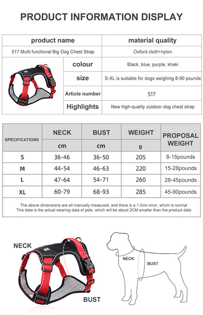 🌟 Suit Up Reflective Tactical Dog Harness - Durable, Waterproof Vest for Dogs 🐾