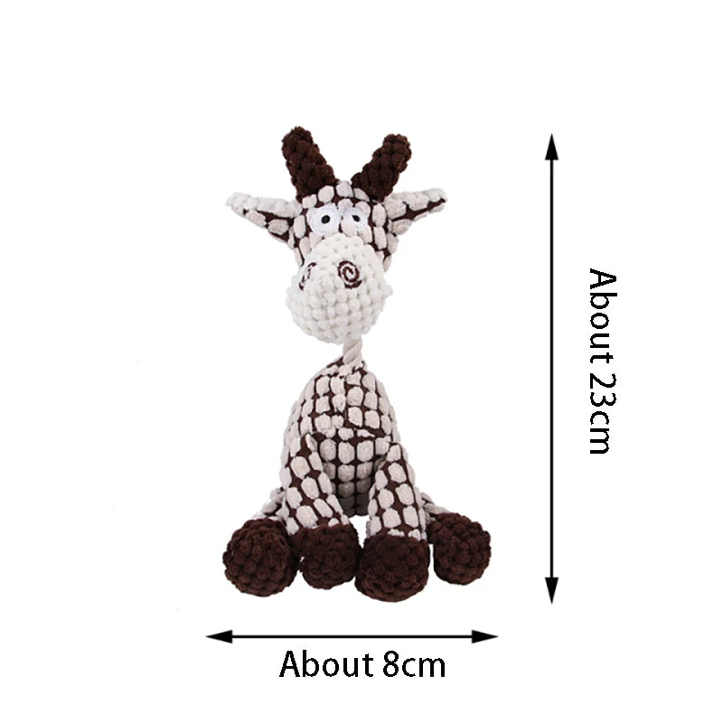 Animal Squeaky Plush Dog Toy