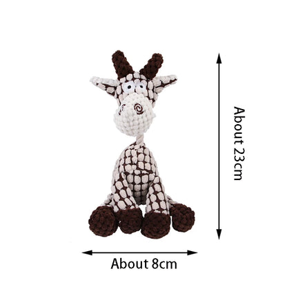 Animal Squeaky Plush Dog Toy