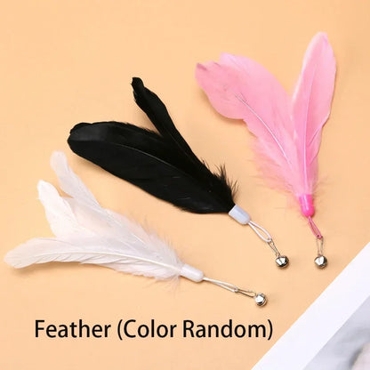 Interactive Cat Feather Teaser Wand 🎉🐾