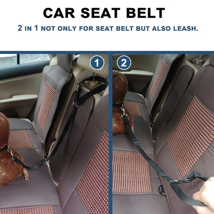 Adjustable Dog Seat Belt & Leash – Pet Car Restraint Harness for Safe Travel 🚗🐾