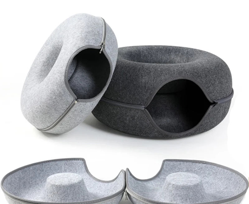 Double Cat Tunnel Bed & Donut Nest – Best Cozy Play Space