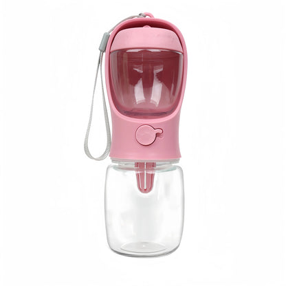 Portable Dog Water Bottle with Bowl & Food Storage – Compact Travel Hydration Solution🐾