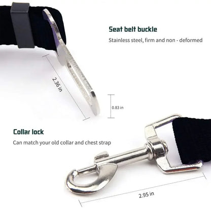 Buy Adjustable Dog Car Seat Belt – Best Pet Safety Harness, Cruise with Confidence! 🐾