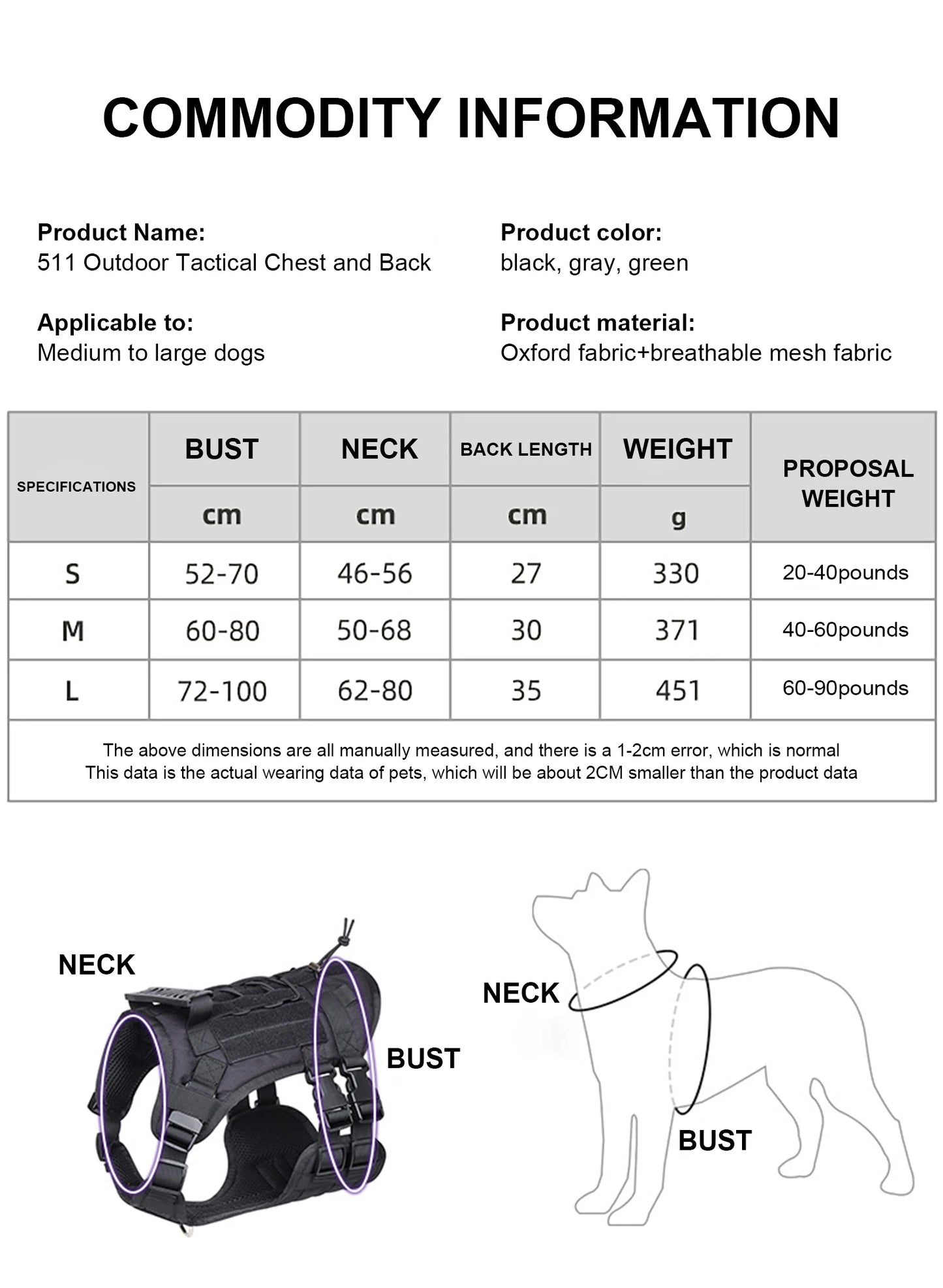 🎖️ Waterproof Tactical Dog Harness – Best Military Vest 🐾