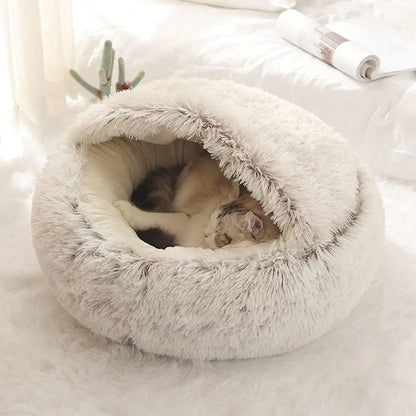 Plush Pet Bed – Best Cozy Cave Bed for Small Dogs and Cats 🐾😺🐶