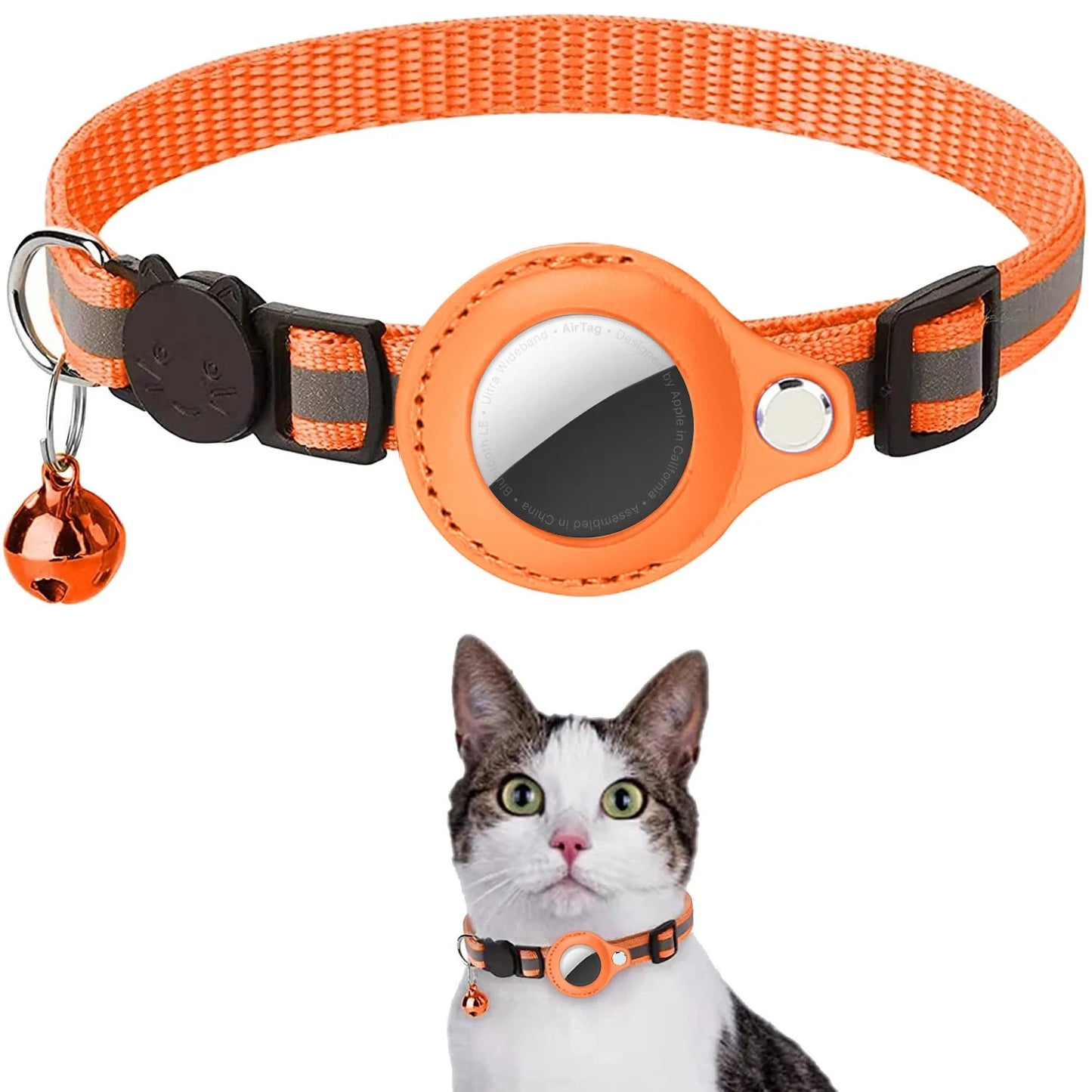 AirTag Cat Collar – Best Reflective GPS Tracker with Breakaway Safety 😺✨