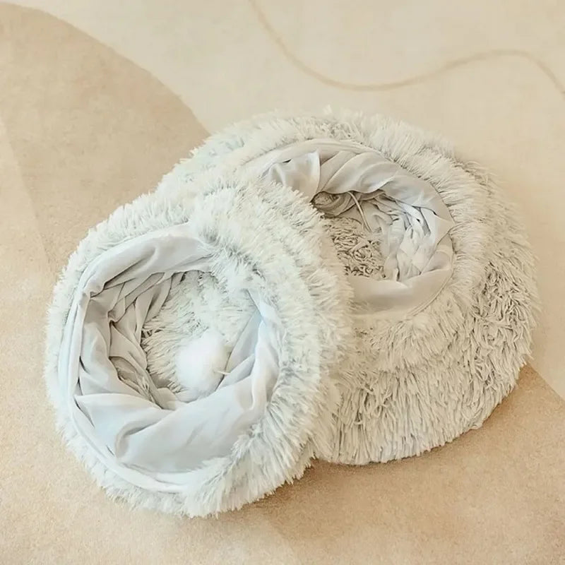 Fluffy Tunnel Cat Bed: Best Cozy Play Space for Indoor Cats! 😺✨