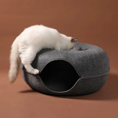 Double Cat Tunnel Bed & Donut Nest – Best Cozy Play Space