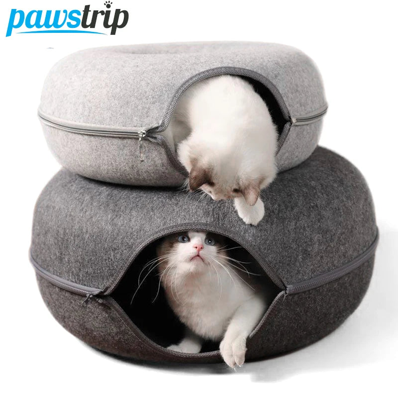 Double Cat Tunnel Bed & Donut Nest – Best Cozy Play Space