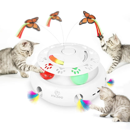 INKZOO Interactive Feather Cat Toy – Best Automatic Chaser