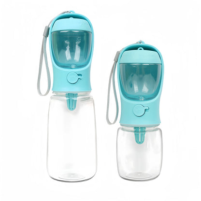 Portable Dog Water Bottle with Bowl & Food Storage – Compact Travel Hydration Solution🐾