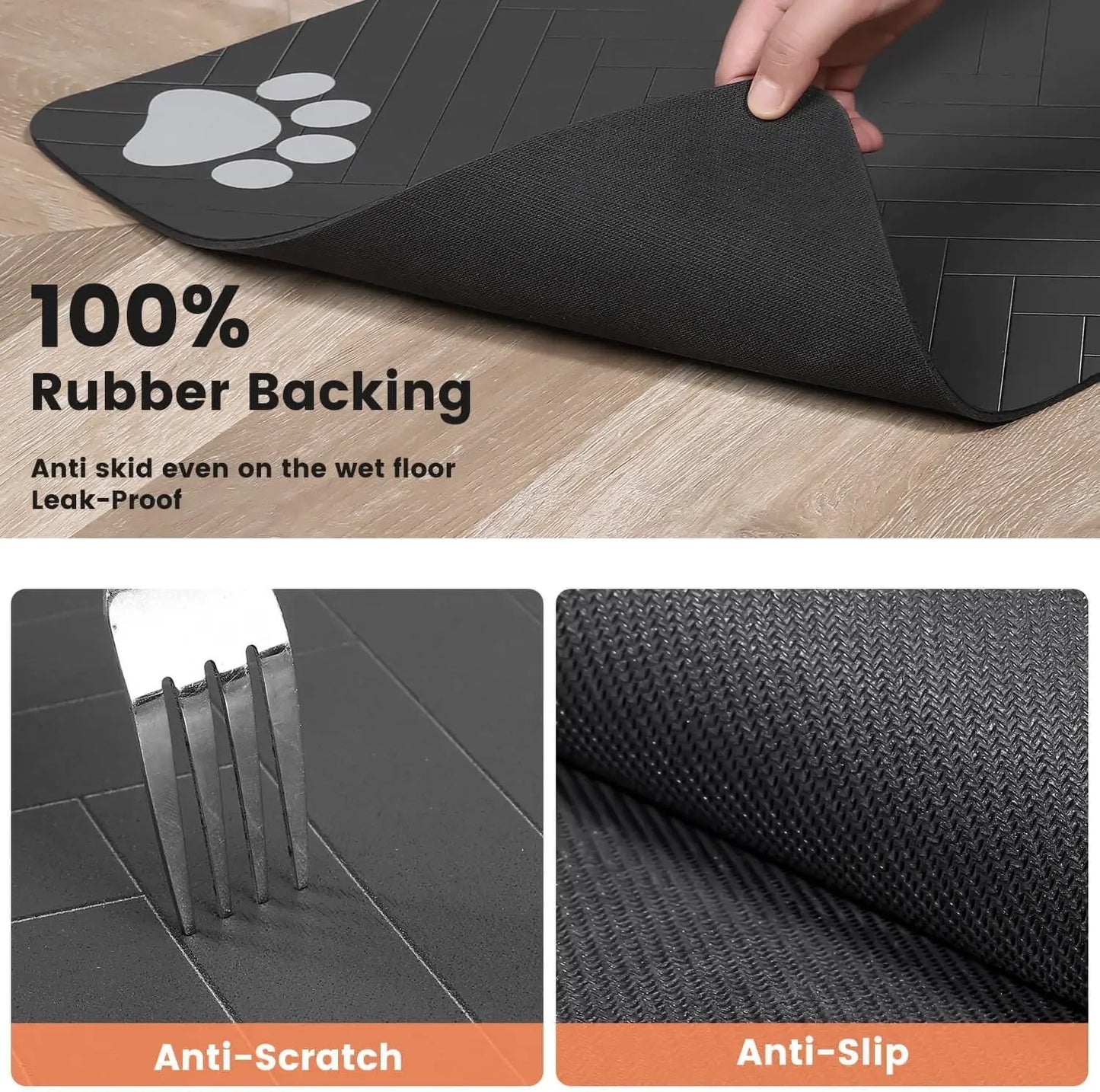 🚀 Absorbent & Non-Slip Pet Feeding Mat – Waterproof for Dogs & Cats 🐾