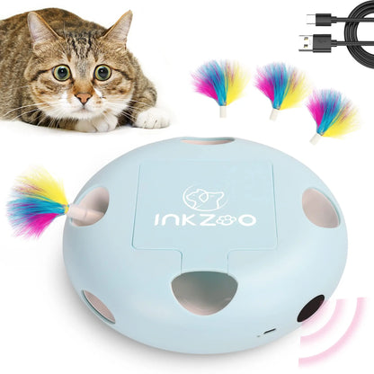 INKZOO Interactive Feather Cat Toy – Best Automatic Chaser