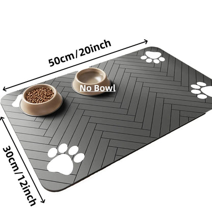 🚀 Absorbent & Non-Slip Pet Feeding Mat – Waterproof for Dogs & Cats 🐾