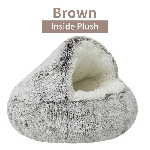 Plush Pet Bed – Best Cozy Cave Bed for Small Dogs and Cats 🐾😺🐶