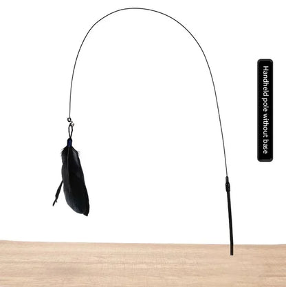 Interactive Cat Feather Teaser Wand 🎉🐾