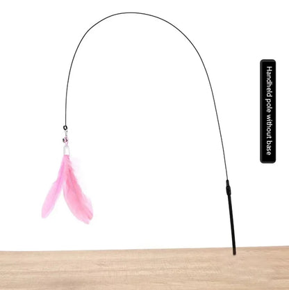 Interactive Cat Feather Teaser Wand 🎉🐾