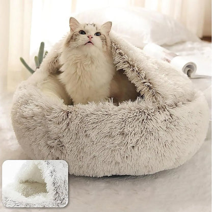 Plush Pet Bed – Best Cozy Cave Bed for Small Dogs and Cats 🐾😺🐶