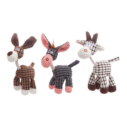 Animal Squeaky Plush Dog Toy
