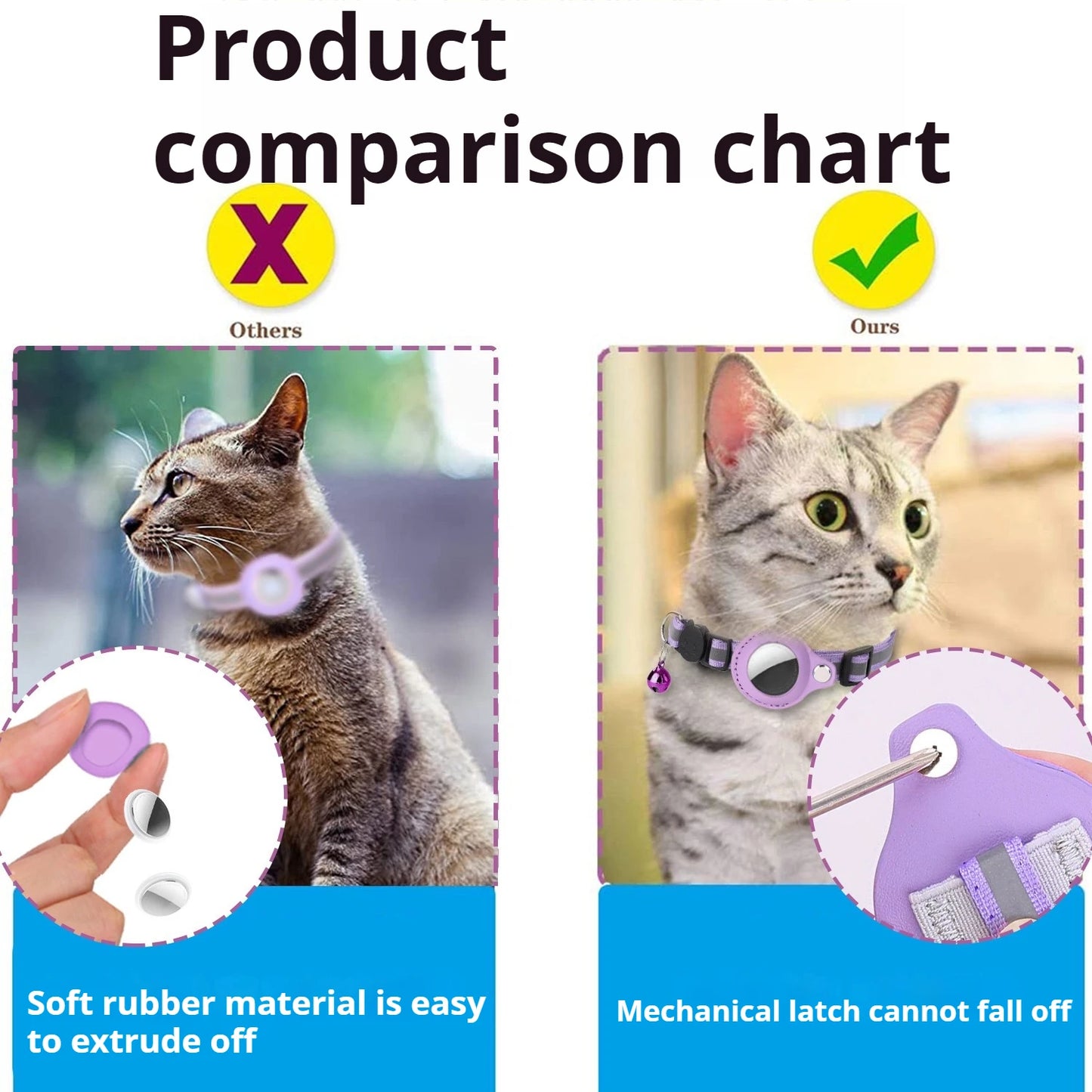 AirTag Cat Collar – Best Reflective GPS Tracker with Breakaway Safety 😺✨