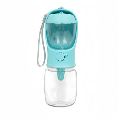Portable Dog Water Bottle with Bowl & Food Storage – Compact Travel Hydration Solution🐾