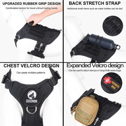 🎖️ Waterproof Tactical Dog Harness – Best Military Vest 🐾