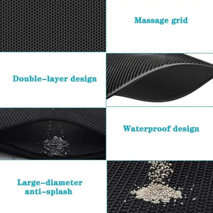 🧼 Kitty Clean Zone ! Cat Litter Mat - Washable, Non-Slip & Honeycomb Design 🐾