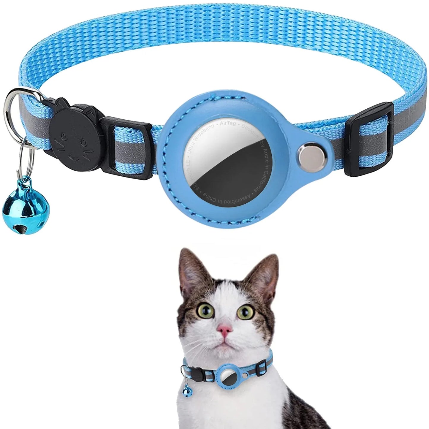 AirTag Cat Collar – Best Reflective GPS Tracker with Breakaway Safety 😺✨