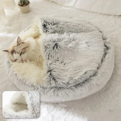 Plush Pet Bed – Best Cozy Cave Bed for Small Dogs and Cats 🐾😺🐶