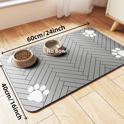 🚀 Absorbent & Non-Slip Pet Feeding Mat – Waterproof for Dogs & Cats 🐾