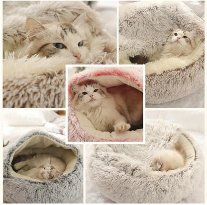 Plush Pet Bed – Best Cozy Cave Bed for Small Dogs and Cats 🐾😺🐶