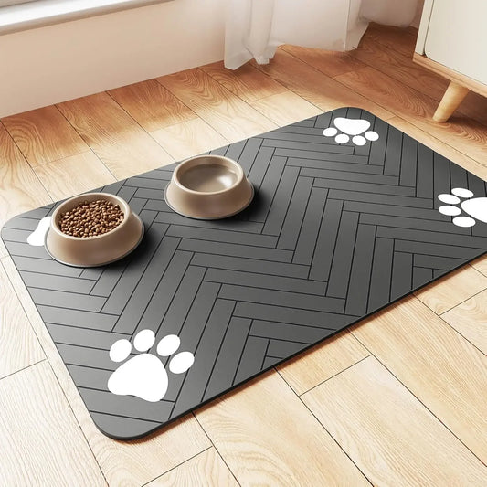 🚀 Absorbent & Non-Slip Pet Feeding Mat – Waterproof for Dogs & Cats 🐾