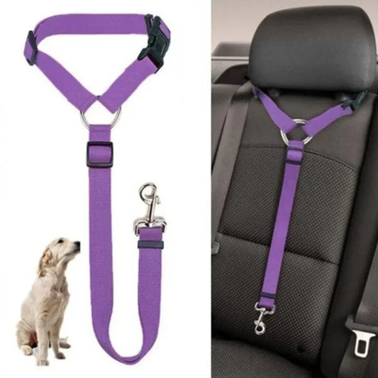 Adjustable Dog Seat Belt & Leash – Pet Car Restraint Harness for Safe Travel 🚗🐾