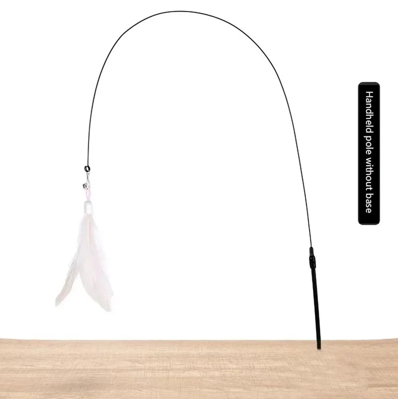 Interactive Cat Feather Teaser Wand 🎉🐾