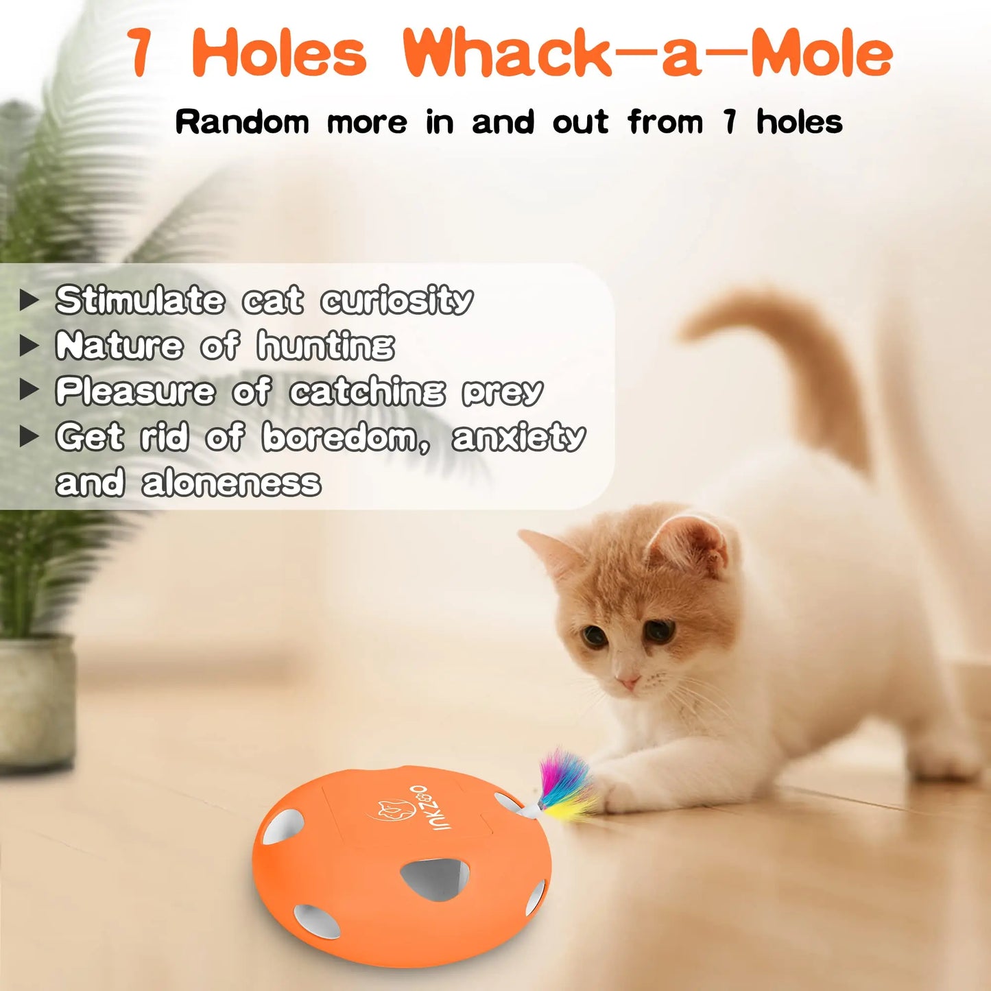 INKZOO Interactive Feather Cat Toy – Best Automatic Chaser