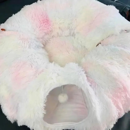 Fluffy Tunnel Cat Bed: Best Cozy Play Space for Indoor Cats! 😺✨