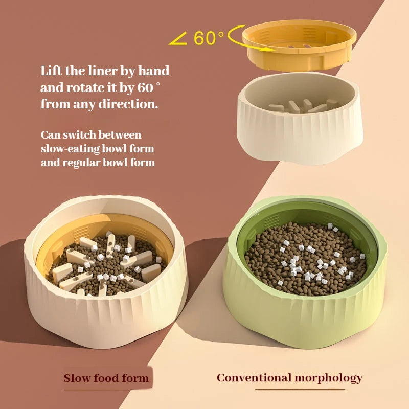 Anti-Spill Slow Feeder Bowl – Anti-Slip, Healthy Eating Solution 🐾
